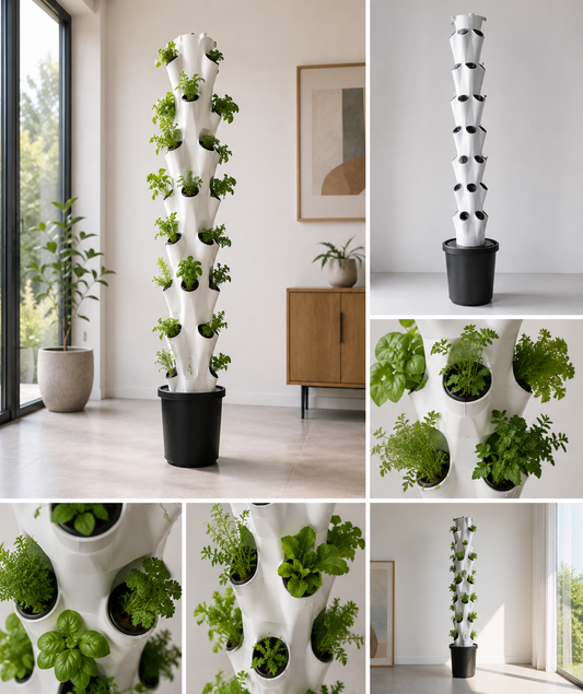 Circular Rocket Tower Vertical Aeroponic Garden